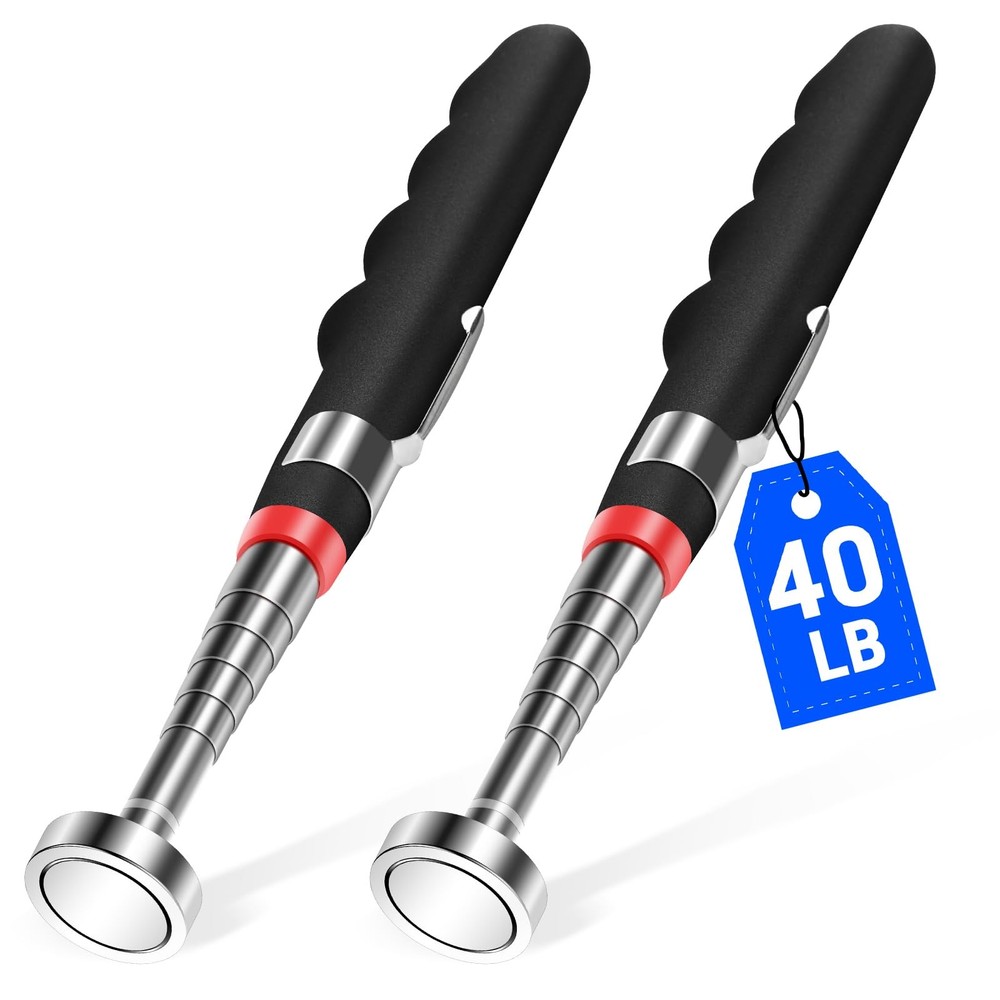 2PCS Telescoping Magnetic Pickup Tool with 40lb Pull Force, 30in Telescopic S...