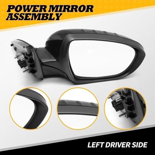 Passenger Side Mirror Assembly Compatible with 2011 2012 2013 Right Black
