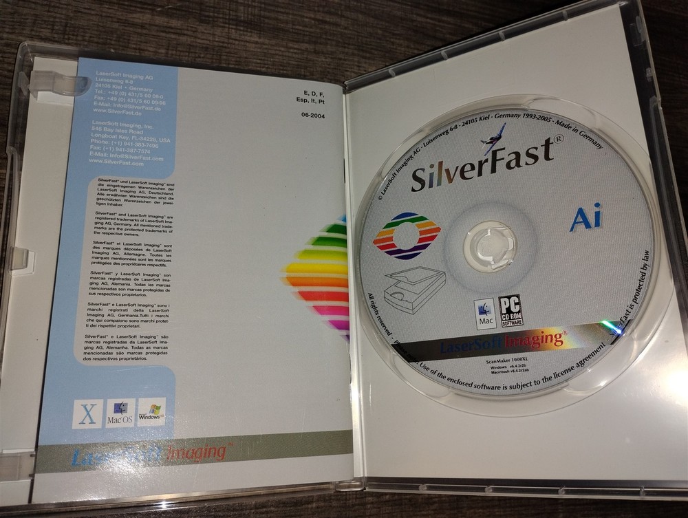 LaserSoft SilverFast Ai 6 Professional Scan Software PC/Mac CD-ROM 2005 Win. XP