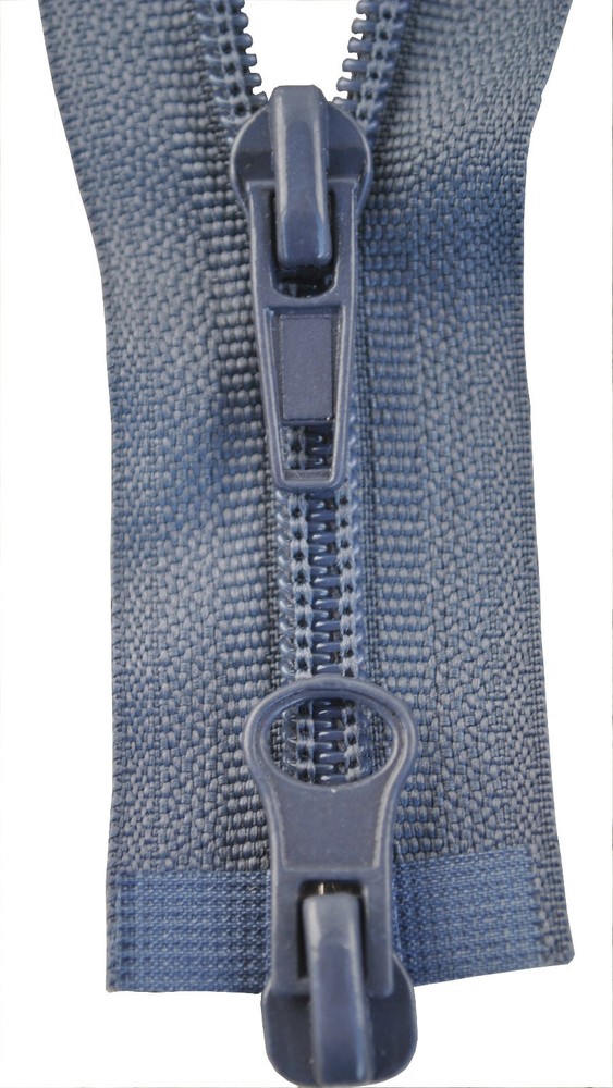 Grey Long 2 Way Spiral Zipper 80.90 O 100 Cm