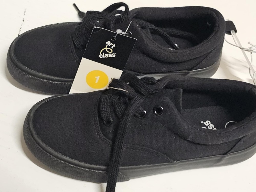 🐻 Boys' Blake Sneakers Jet Black - art class - SIZE 1