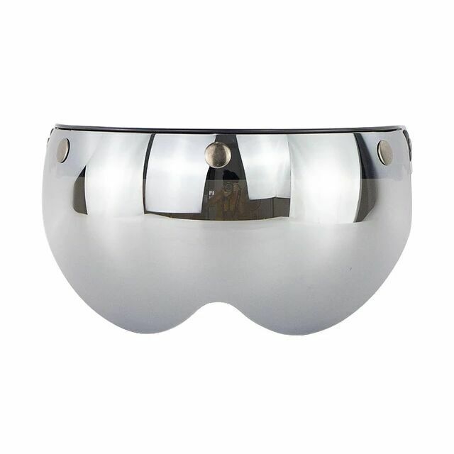Motorcycle Half Helmet 3-Snap Flip Up Visor Face Wind Shield Goggles