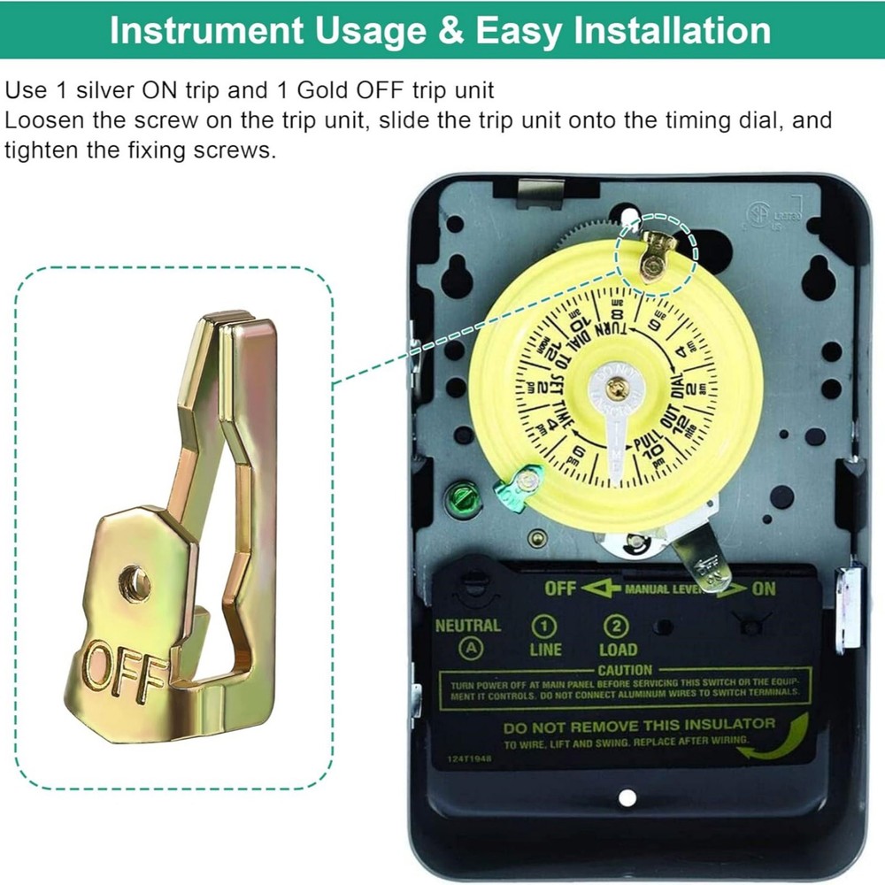 For Intermatic T Series Time Clock Tripper Replacement 156T1978A with Hardware