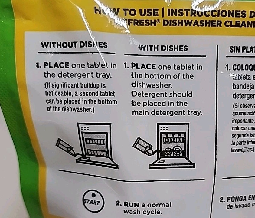 Affresh Dishwasher Cleaner 6 Packs Per Box Check Out Pics!! Description Also!!