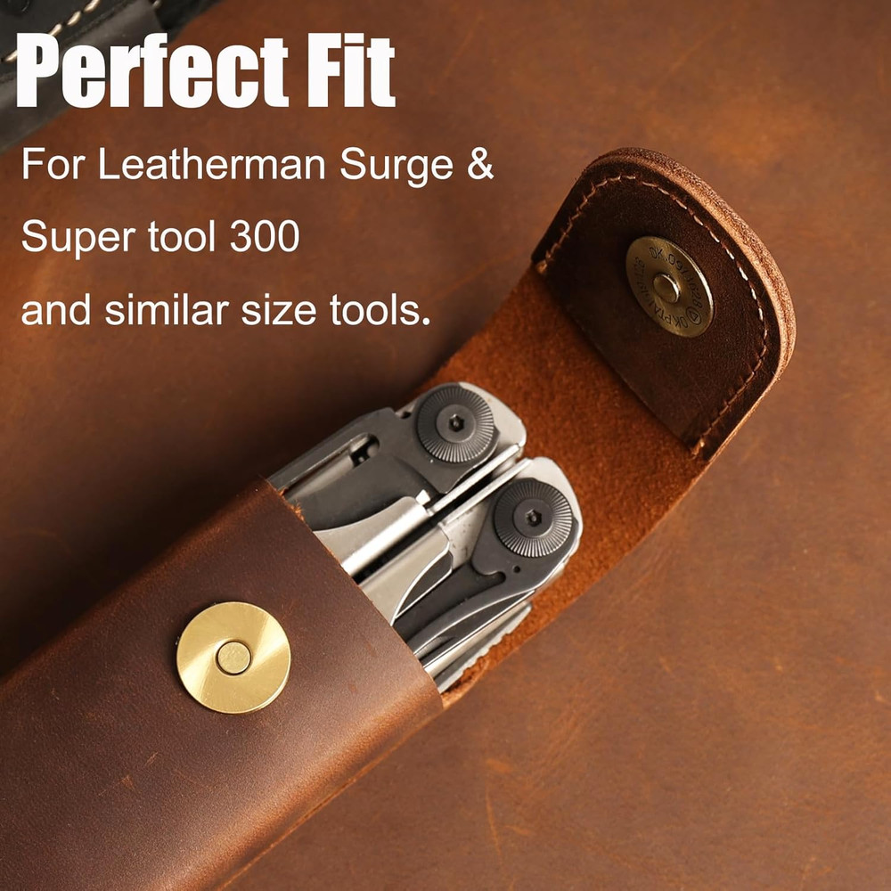 Leather Multitool Sheath - Multitool Holster for Belt - Belt Loop Multitool Pouc