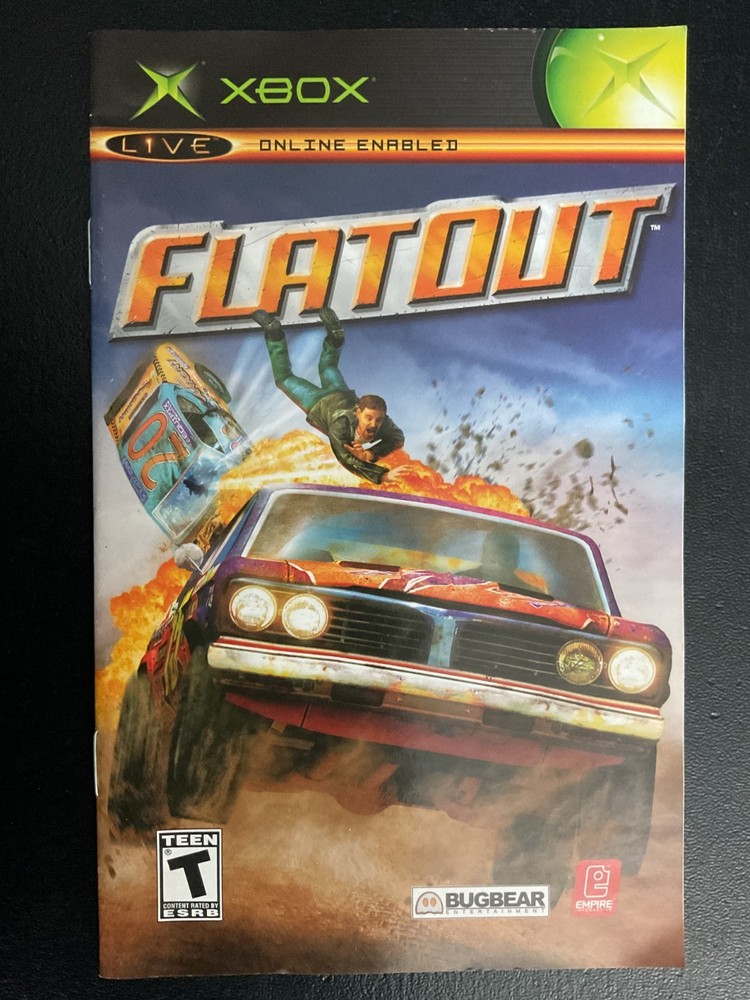 Flatout 1 Microsoft XBOX Instruction Manual Only