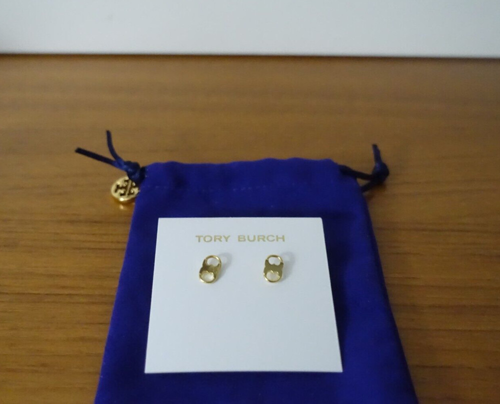TORY BURCH GEMINI LINK STUD EARRINGS IN GOLD COLOR