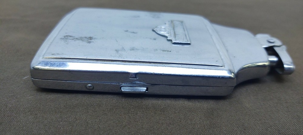 Vintage Ronson Monogram Combo Cigarette Lighter & Cigarette Case