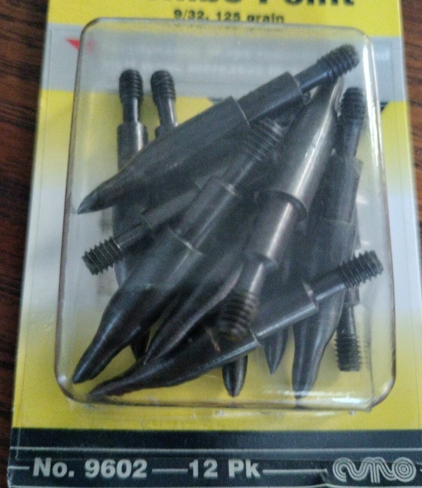 12 Pack Saunders Archery Combo Points 9/32" 115 Grain - 9602 NEW