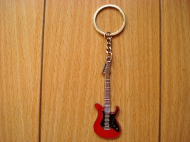 Keychain Electric Guitar (one piece)