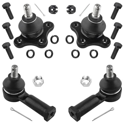 4pcs Front Suspension Upper Ball Joint & Outer Tie Rod End Driver &