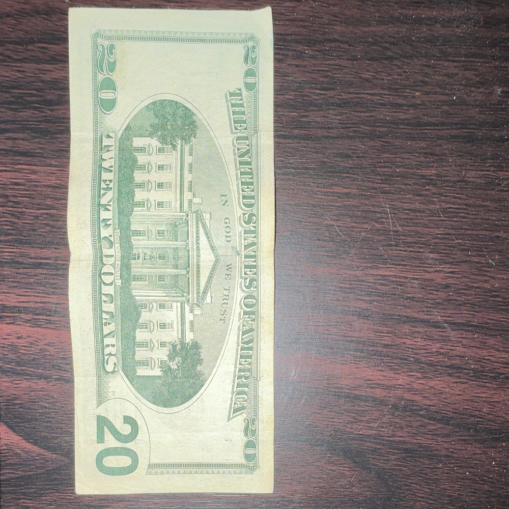 $20 US Federal Reserve Error Note BE88642664D Misaligned Printing