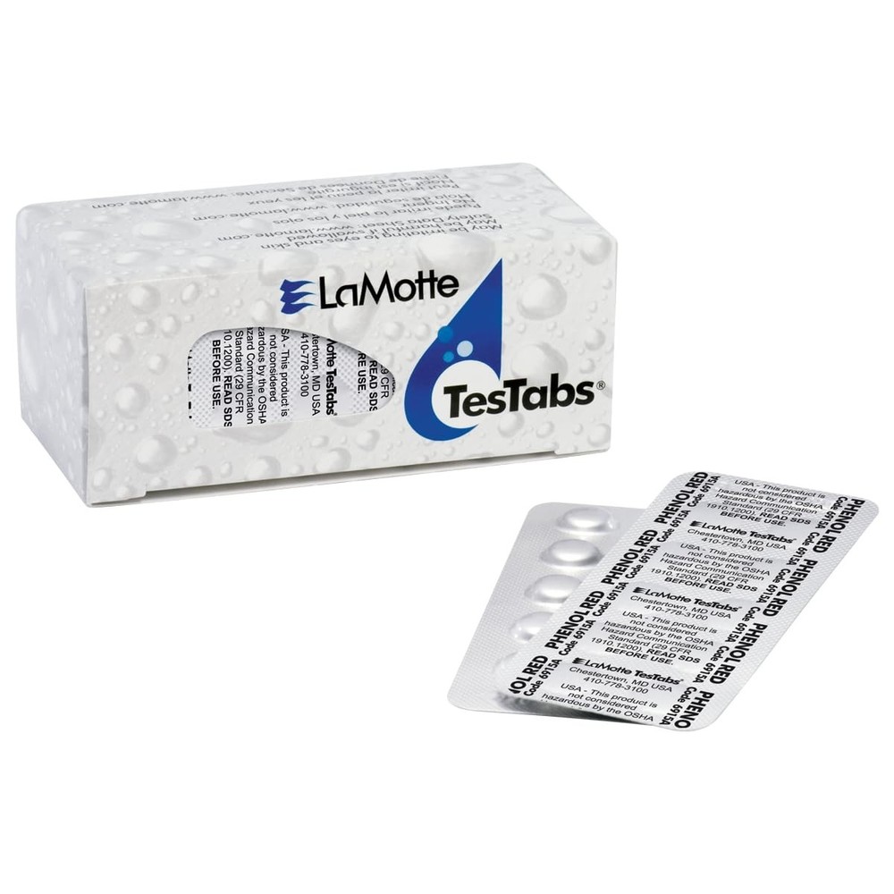 LaMotte Phenol Red pH Test Tablets Visual Grade 100 Count 6915A