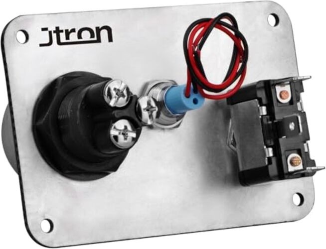 Racing Car Ignition Switch Panel, 12V Switch Panel 2 in 1 with Car Engine red