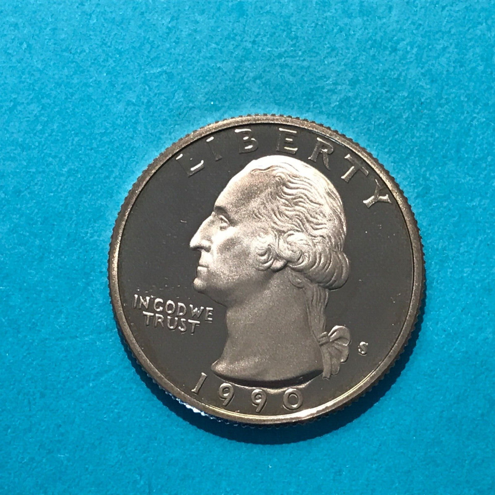 1990 S Washington Proof Quarter   FREE SHIP