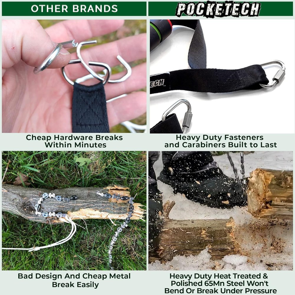 Arborist Rope Tree Climbing Kit with Hand Chain Saw