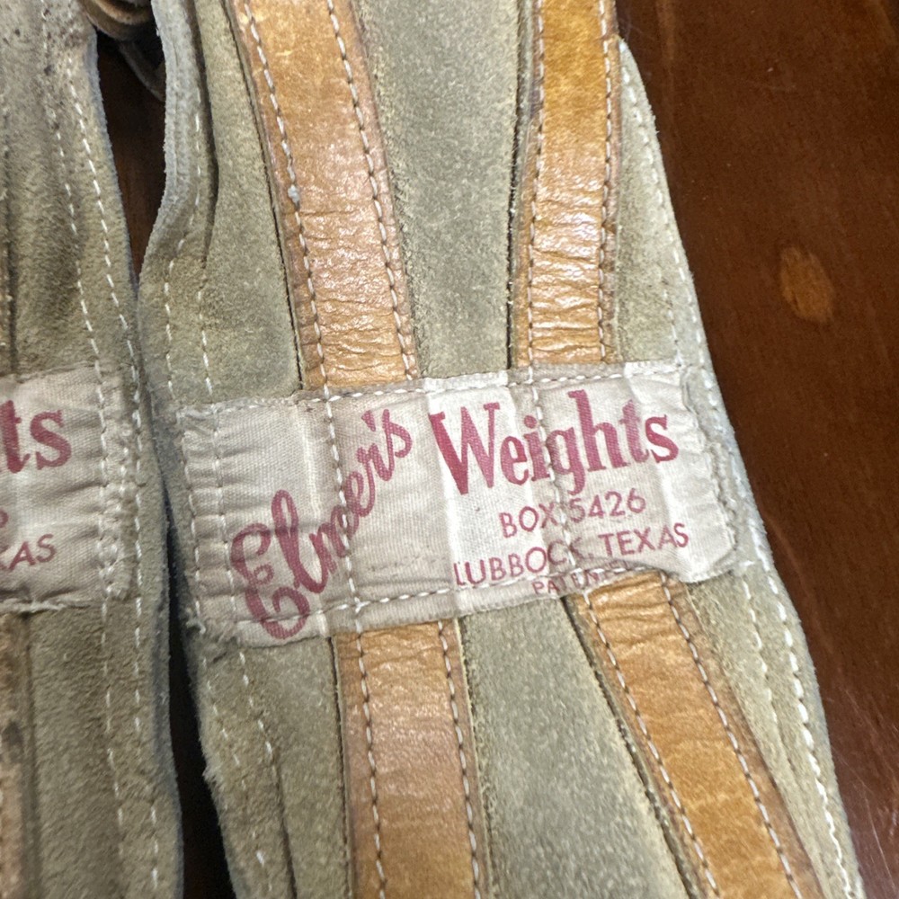 2 Vintage Elmer's Ankle Weights Leather Straps