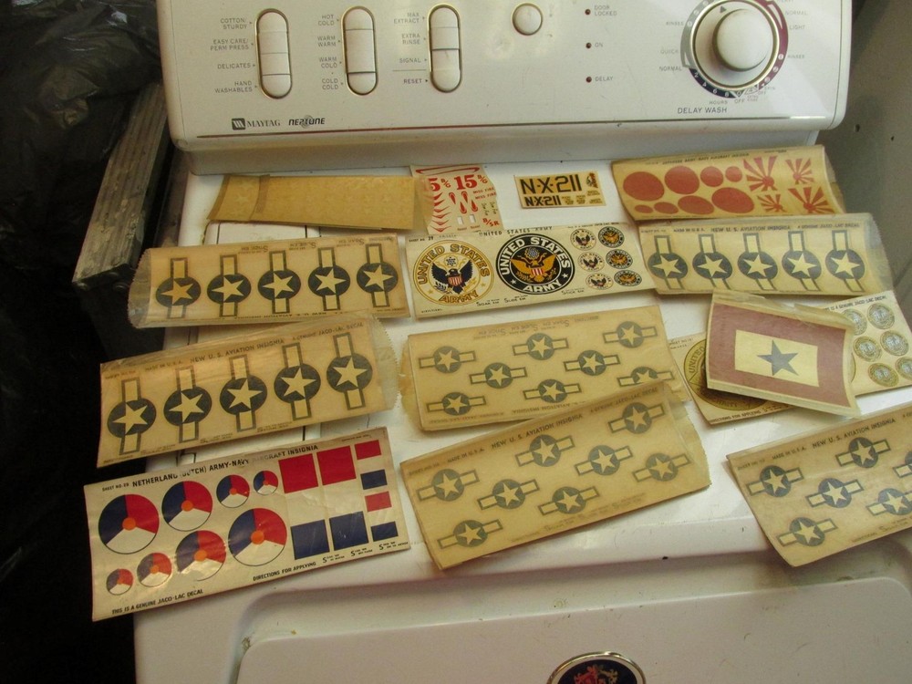 Several Train Or Rocket ship Decals