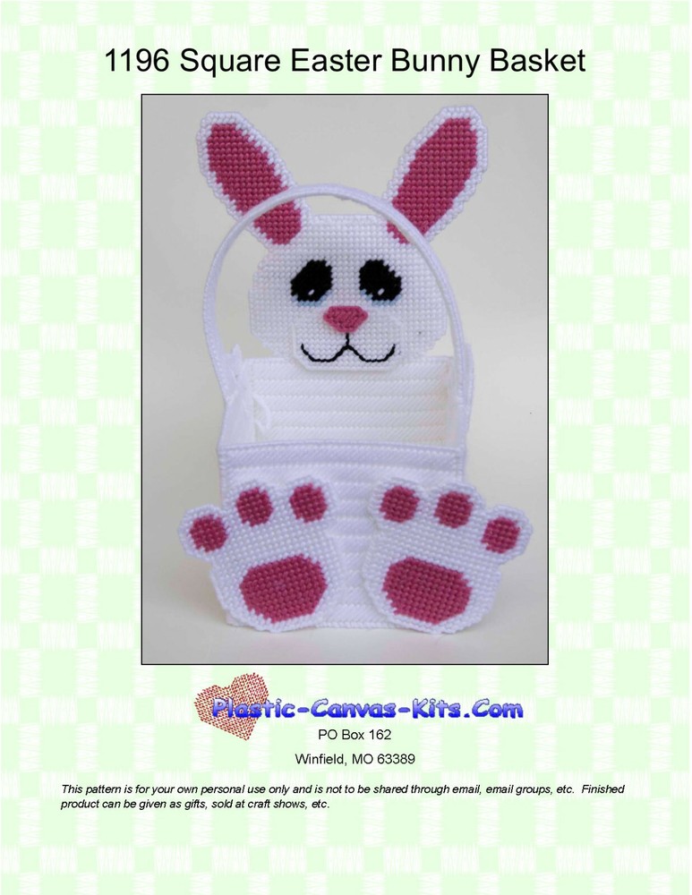 Easter Bunny Basket-Plastic Canvas Pattern or Kit