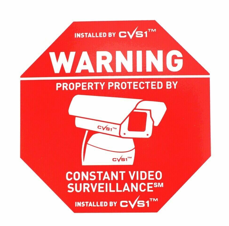 Home Security System Stickers &Camera Warning Decal See Store