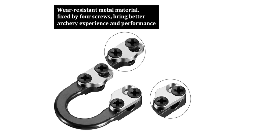 2 Archery D Loop Compound Bow Ring Buckle Release Stability Hunting Metal U Nock