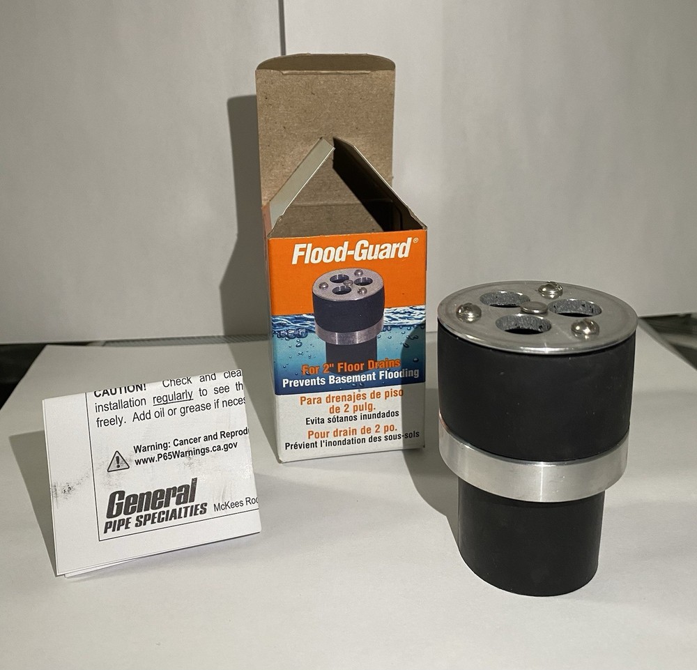 Flood-Guard for 2" Floor Drain Prevents Basement Flooding by General Wire Spring