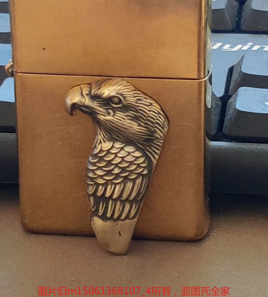 1 piece Brass Eagle Head Statue sticker DIY lighter decoration accessories