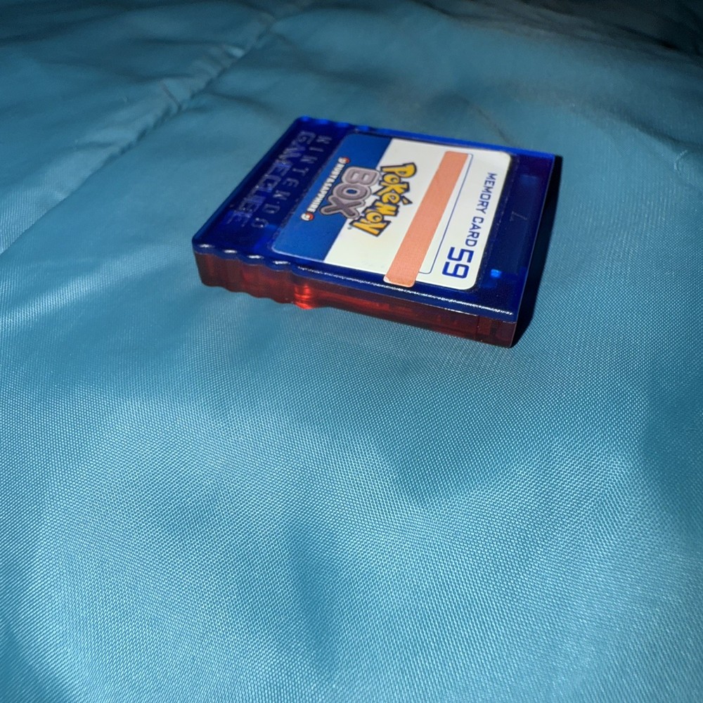 Official Nintendo GameCube Pokemon Box Memory Card 59 With Both Stickers