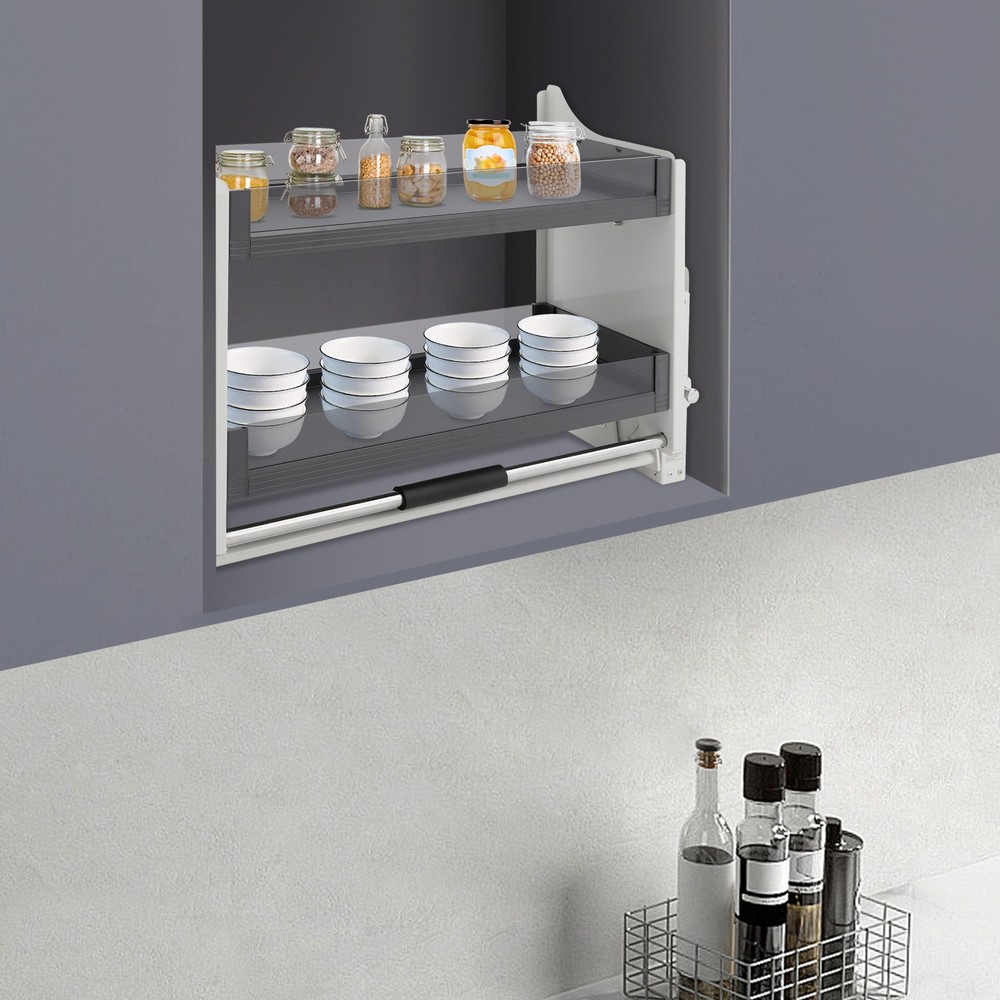 Pull-down Shelf Pull-down Shelf for Kitchen Upper Cabinets Kitchen Storage Rack
