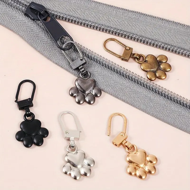 5PCS Detachable Zipper Pull Replacement Zippers Pull Tabs Zipper Sliders Repair