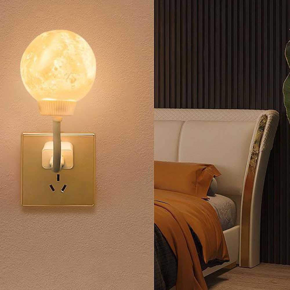 Voice Activated Night Light, Voice Controlled Moon Night Light CW