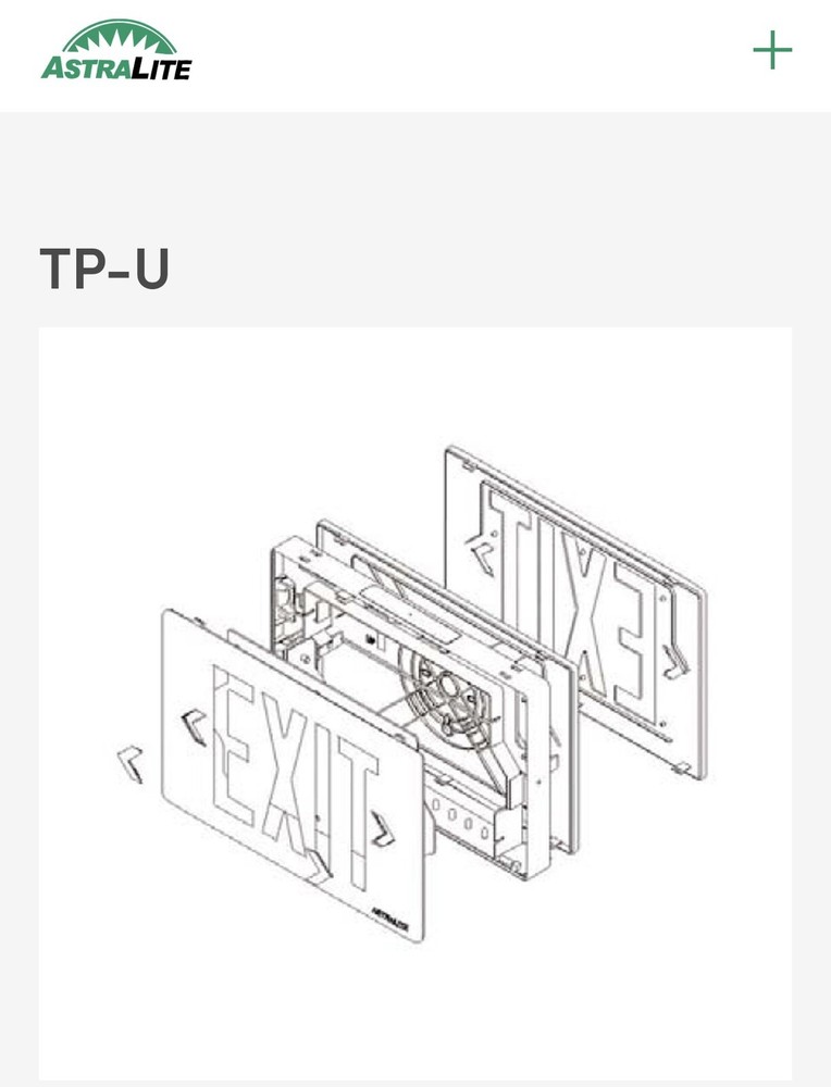 LED Emergency Exit Light Sign w/Battery Backup Single & Double Side UL