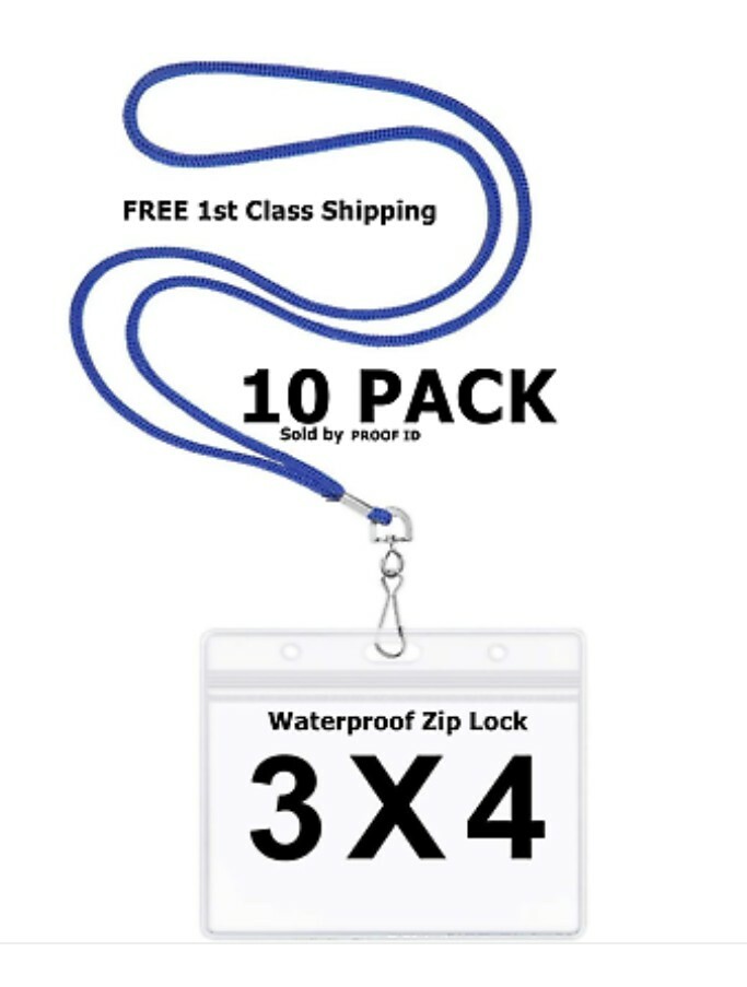 10 Pck Vaccincc/ID Card Protector.