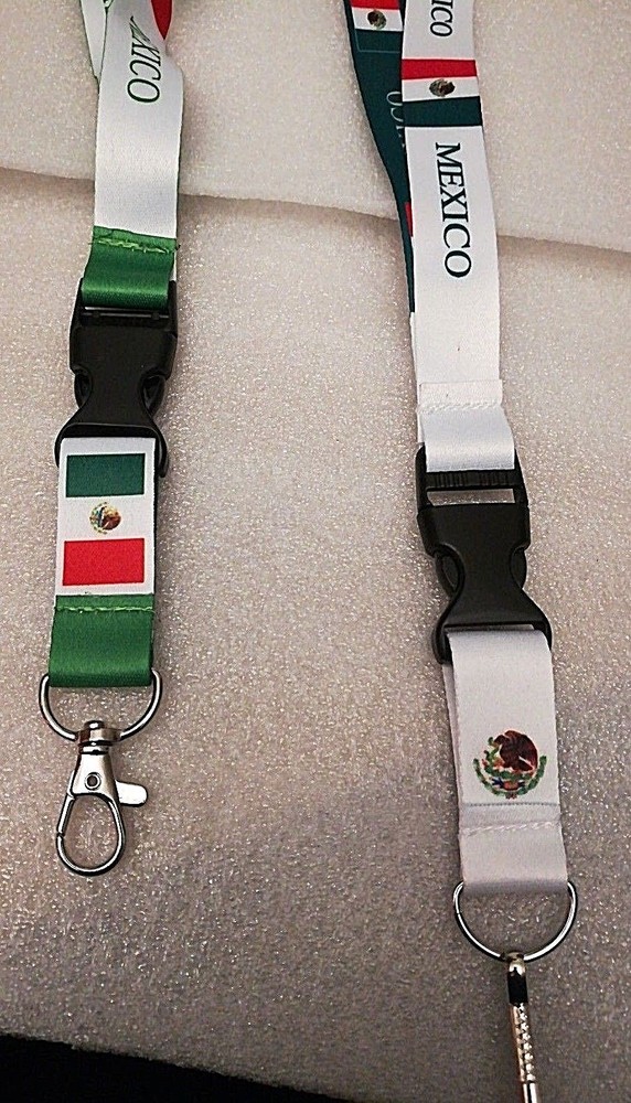 2pcs Mexico Flag Lanyards/keychain, New, 2 different design set