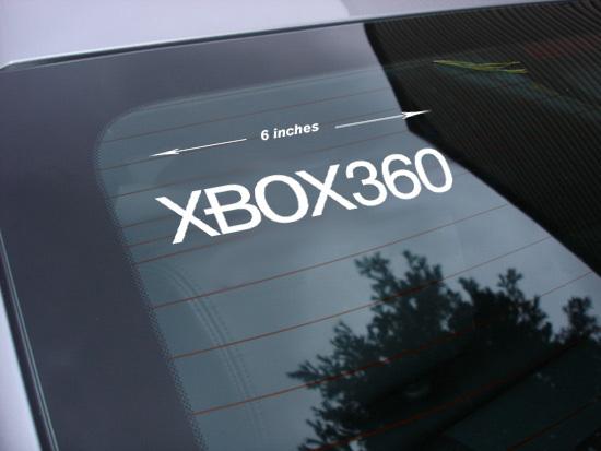 xbox360 window decal sticker  2 decals)