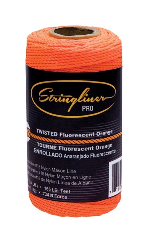 Stringliner 35106 Orange Nylon Twisted Mason Construction Line Refill 270 L ft.