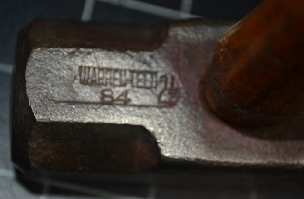 WARREN-TEED #84 - DOUBLE FACE ENGINEERS' HAMMER - 2 1/2# - ORIGINAL HANDLE