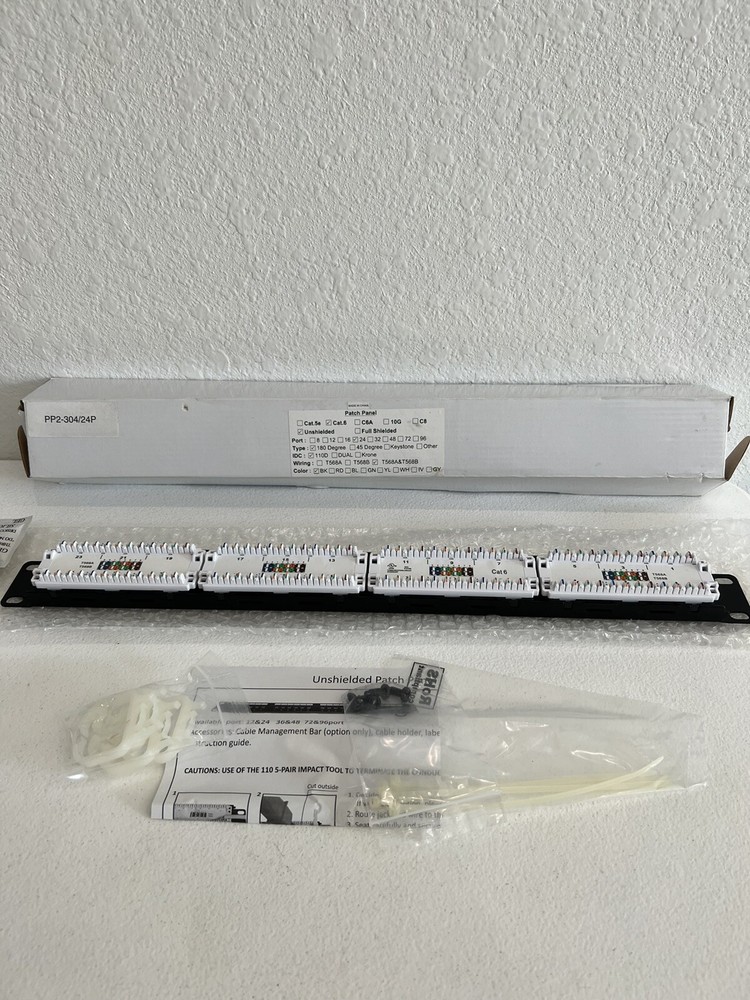 PP2-304/24p cat 6 24 Port Patch Panel Unshielded
