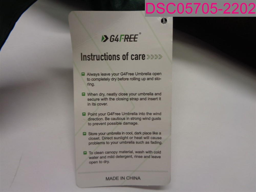 G4FREE Dark Green Golf Umbrella Automatic Open