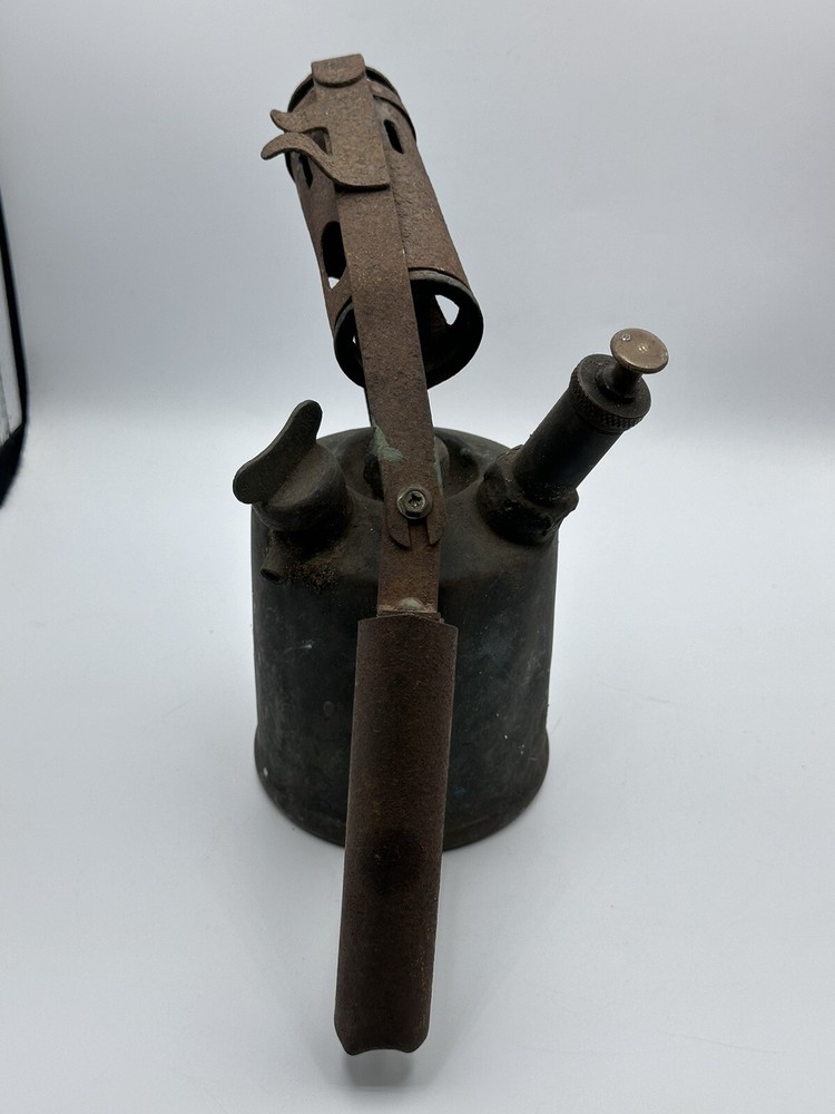 Vintage copper hand held blow torch c 1950s