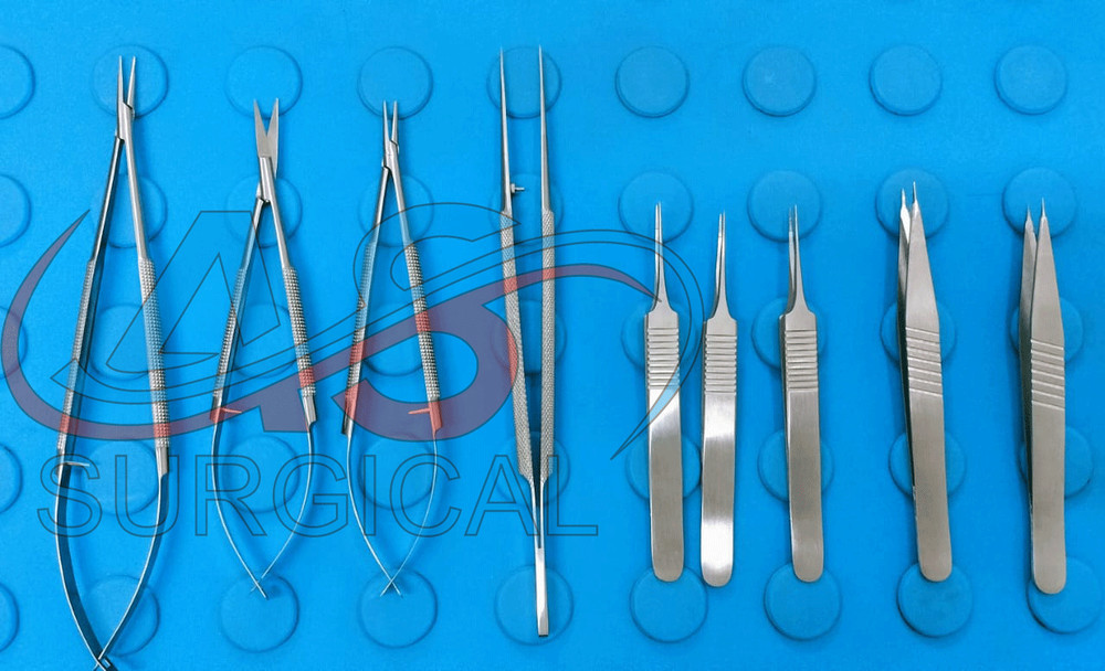 Micro Surgery Instruments Set Of 9 Pcs