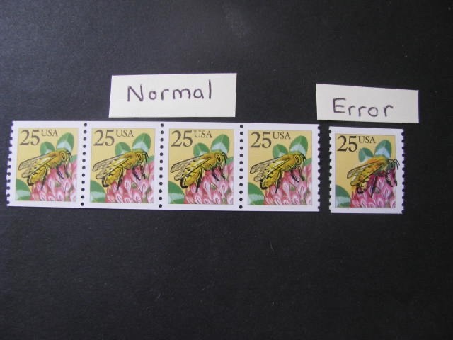 US Stamp Scott # 2281 Bee Shift Error Unused...Free International Shipping!