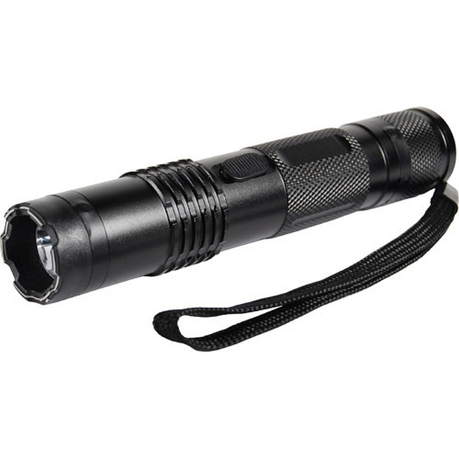 BashLite 85 million Volt Stun Gun Black Rechargeable LED Flashlight Wrist Strap