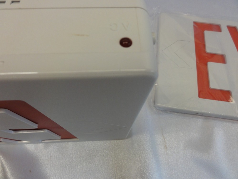 4 Exit Signs Emergency Light Compact Combo Double Single Face Battery Backup LED