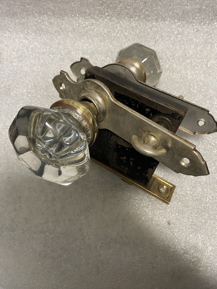 Antique Sargent Easy Spring Lock Jack & Jill, Backplates, Doorknobs