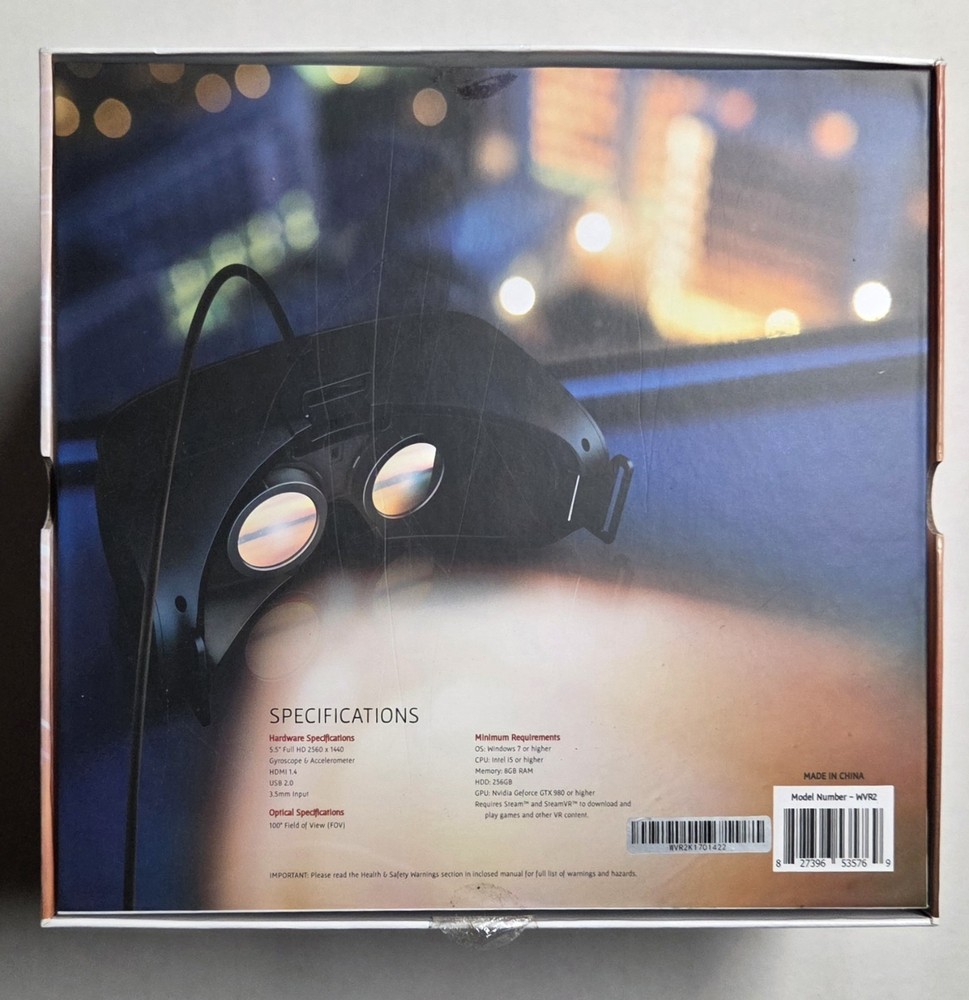 VR Tek WVR2 Wireless VR Headset Virtual Reality Glasses