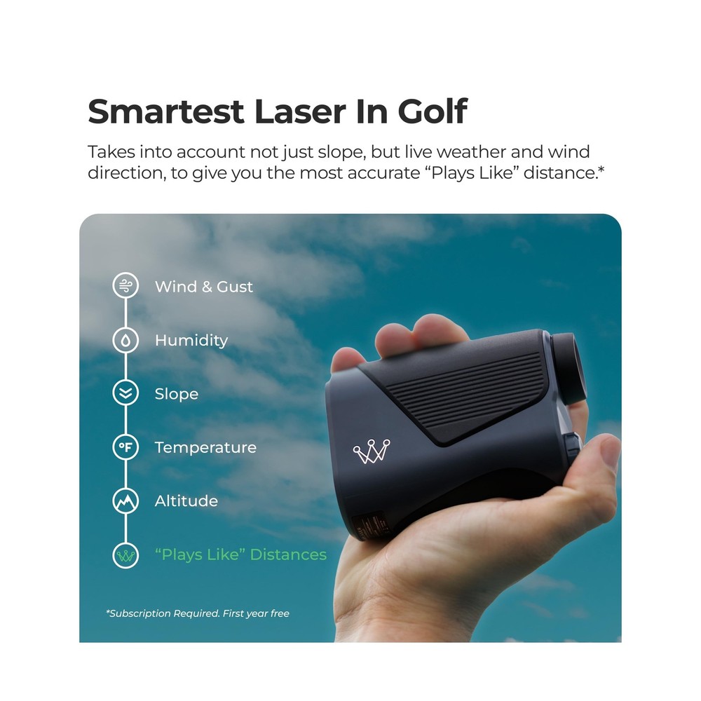 Arccos Smart Laser Rangefinder with Slope & Wind – Golf AI-Powered “