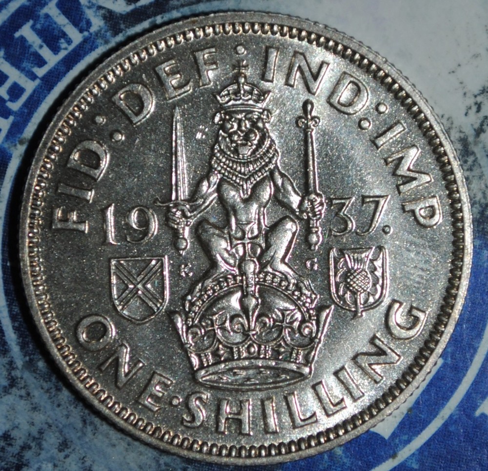 UNC 1937 Great Britain Scottish One Shilling {{{D121