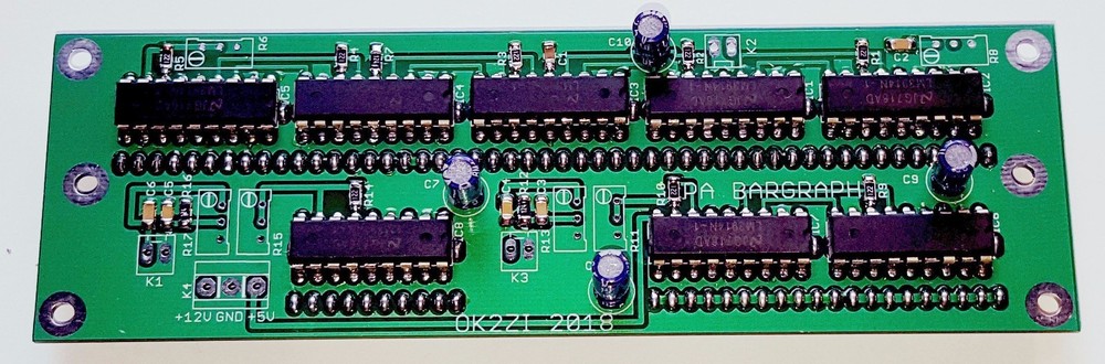 80 (50+20+10) LED Bargraph indicator for power amplifiers PCB only