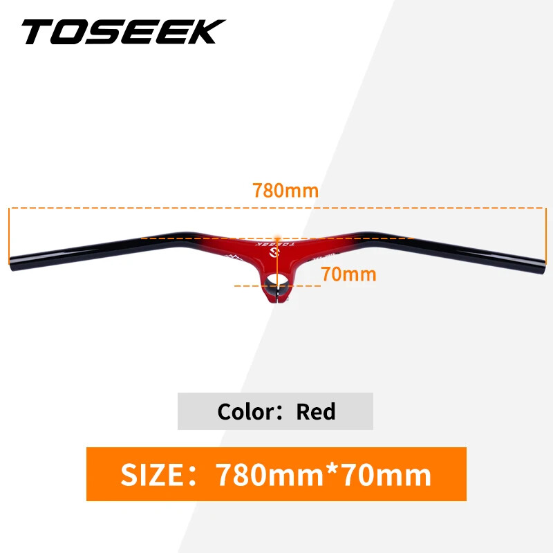 Mtb Handlebars and Stem -10Degree Carbon Integrated Handlebar Width 780-70-110mm
